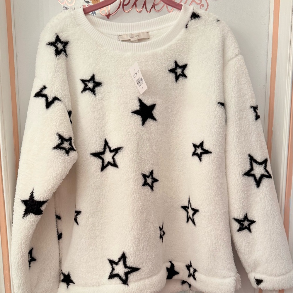 LOFT Cream Plush Top